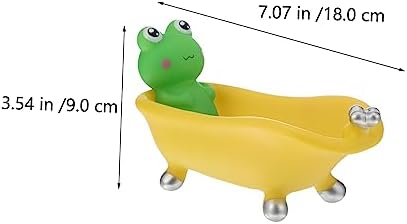 FONDOTIN 1Pc Cartoon Frog Soap Dish with Drain