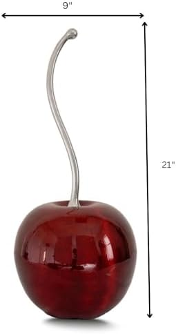 Modern Day Accents 4114 Iridescent Red Cherry Sculpture 21 H