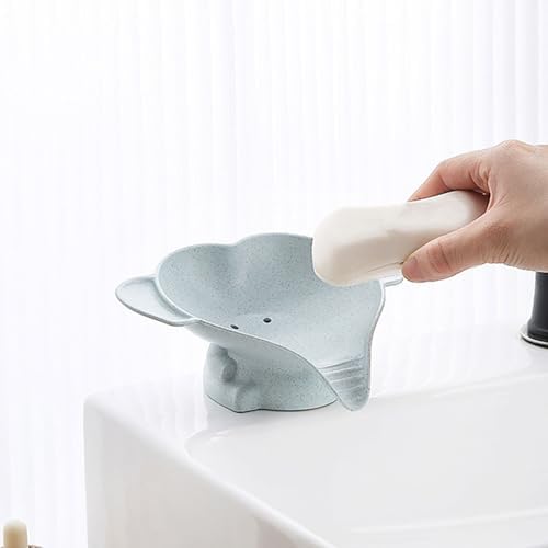 REDYY 2 Piece Elephant Soap Dish for Kids Waterproof Holder