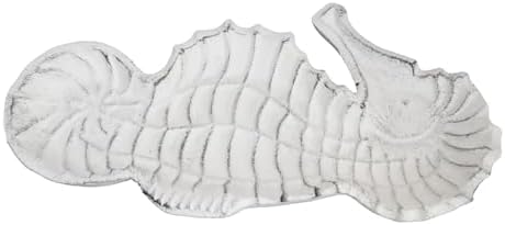 Ebros Gift Cast Iron Seahorse Soap Dish Tray 1