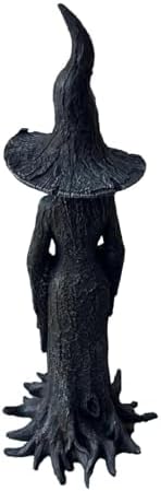 Hand-Painted Witch Sculpture 2PC Gothic Decor for Halloween