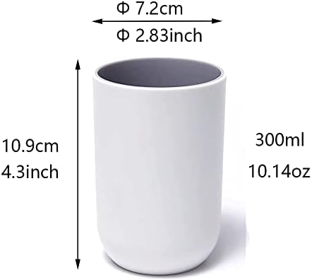 RabyLeo Unbreakable Reusable Cups Set of 2 Light Gray