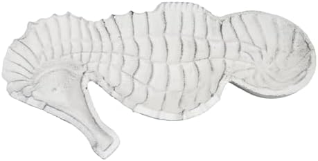 Ebros Gift Cast Iron Seahorse Soap Dish Tray 1