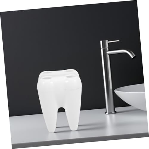 Tooth-Shaped Brush Holder for Kids Ventilated Sturdy