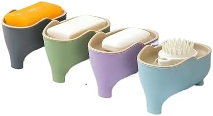 YOYDHVMKR Soap Dish Double Layer Elephant Design