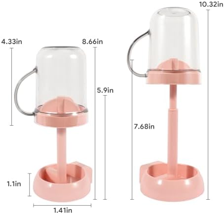 Pink Toothbrush Holder with Cup Cover 3 Slots