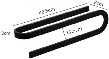 Bathroom Towel Rack No-Drilling Wall Mounted Aluminum Towel Bar Black