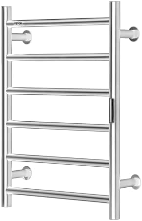 VEVOR 6 Bars Towel Warmer Rack with Timer