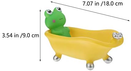 Ciieeo Bar Soap Holder Frog Cartoon Soap Dish for Home and Bath