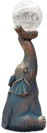 Solar Angel and Elephant Garden Statues - Outdoor Decor