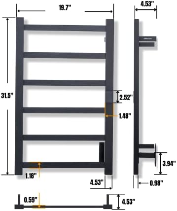 Topdattion Super Thin Electric Towel Warmer with Timer and Temperature Control