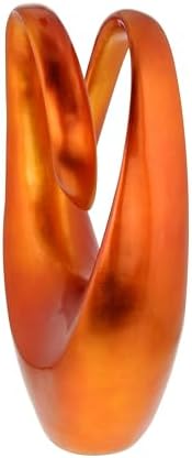 Deco 79 Polystone Swirl Decor Statue Orange