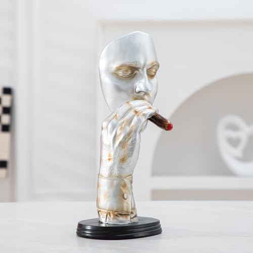 Anding Abstract Art Sculpture Silver Thinker Statue