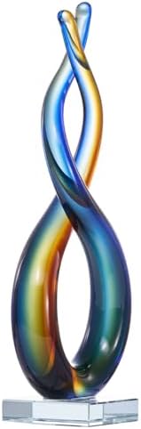 Luxury Lane 145 Inch Tall Wave Sommerso Glass Sculpture