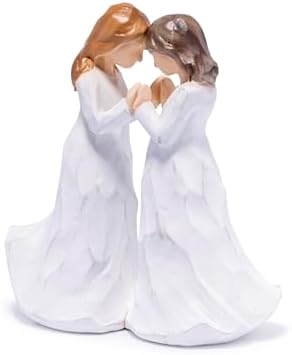 Hodao Handcrafted Sisterhood Friendship Figurine - White Wooden-Effect Sculpture