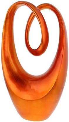 Deco 79 Polystone Swirl Decor Statue Orange