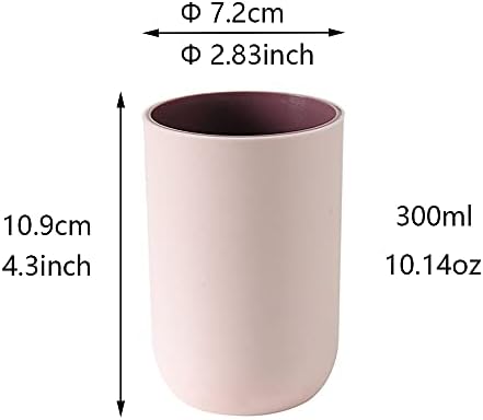 RabyLeo Unbreakable Reusable Cups Set of 2 Light Pink Navy Blue