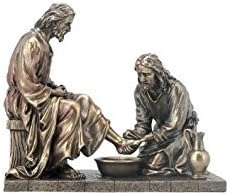 WU Unicorn Studios Jesus Washing His Disciples Feet Bronze Statue