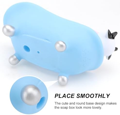IMIKEYA Cute Bathtub Shaped Soap Dish - Sky Blue