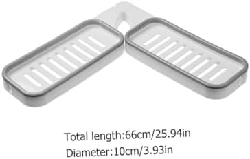2pcs Wall Mounted Toiletry Holder Rotatable Storage Rack Grey