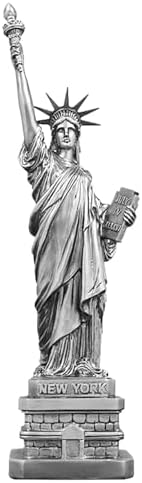 Elegant Statue of Freedom Women God Resin Ornament Silver 1