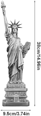 Elegant Statue of Freedom Women God Resin Ornament Silver 1