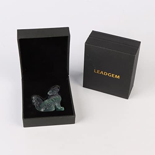 2 Crystal Wolf Statue Healing Decor with Gift Box