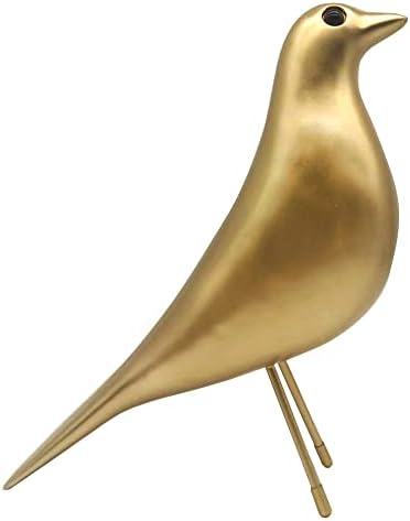 Mid Century Style Desk Bird Ornament in Gold