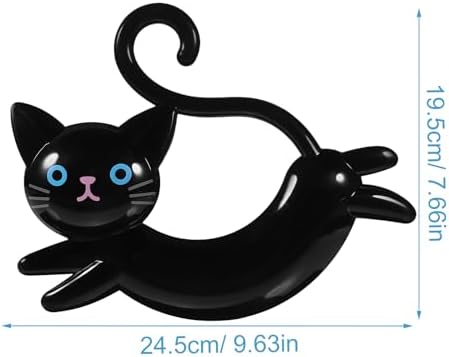 Modern Black Cat Towel Rack for Kitchen Bathroom