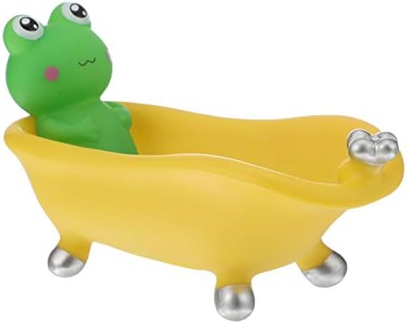 Anneome Cartoon Frog Soap Dish with Draining Tray