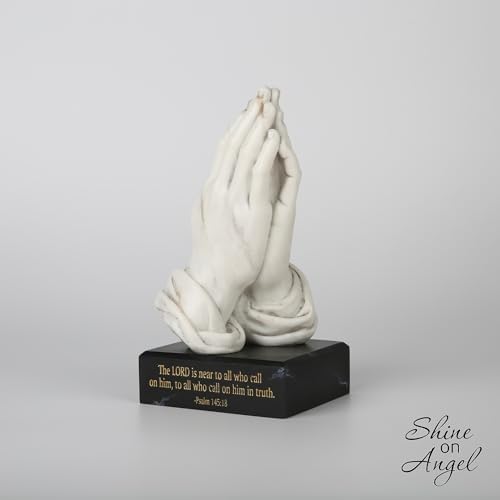 Praying Hands Statue 8inch Marble Finish Religious Sculpture