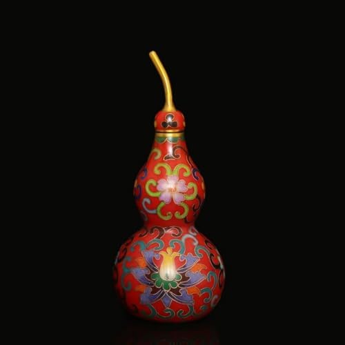 Julrybox Brass Gourd Feng Shui Sculpture 3x3x63IN