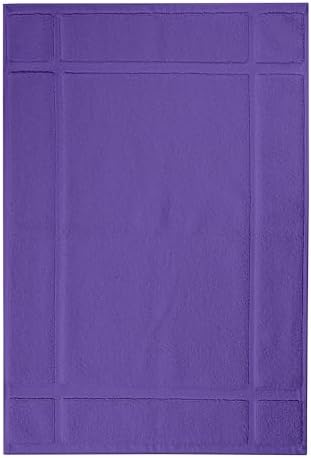 Ample Decor Cotton Bath Mat - 34x20 Inches Purple