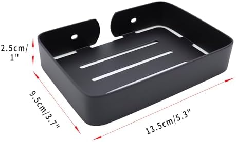 Stainless Steel Black Soap Dish Holder Wall Mount