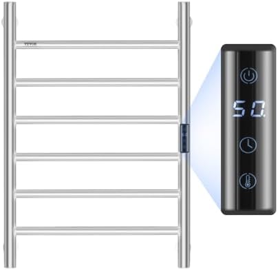 VEVOR 6 Bars Towel Warmer Rack with Timer