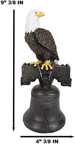 Ebros Independence Day Liberty Bell Eagle Figurine 1