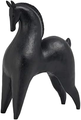 Cynkeyee Black Horse Statue Modern Home Decor