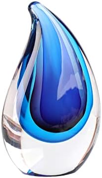 Yao Yuan Blue Murano-Style Art Glass Waterdrop Sculpture
