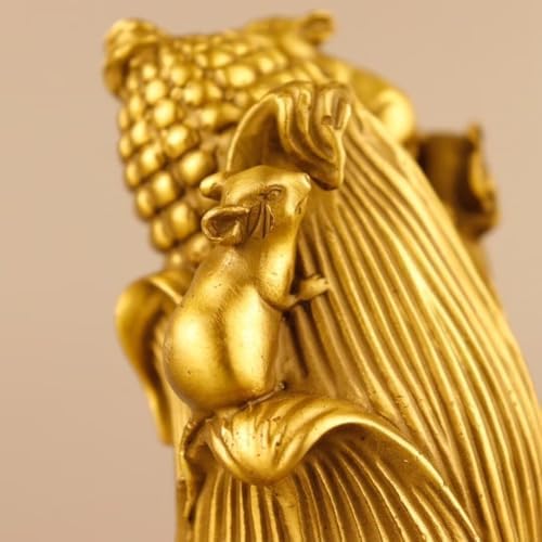 Chinese Brass Corn Feng Shui Decor Statue