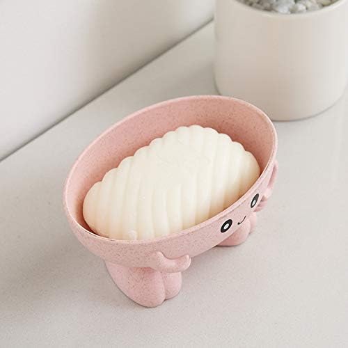Eco-Friendly Plant Fibre Soap Dish with Smiling Face