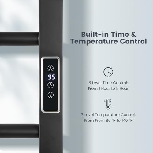 Tangkula 2-in-1 Towel Warmer Rack with LED Display