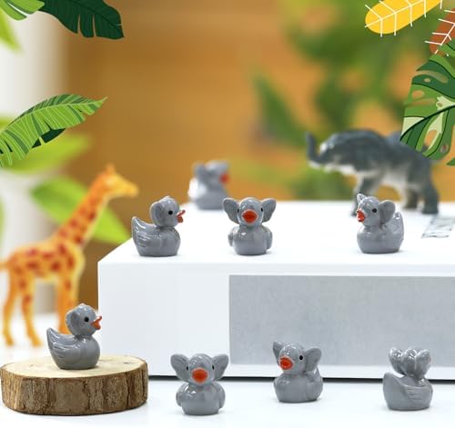 VioraWhite 50 Pcs Mini Elephant Duck Figurines