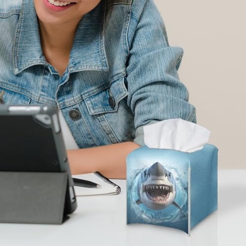 ZOUTAIRONG Cool Shark Tissue Box Cover Holder