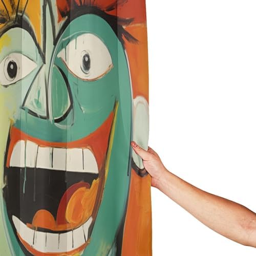 Laughing Boy Shower Curtain Set with 12 Hooks