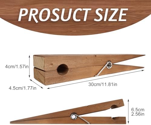 Wooden Towel Hooks for Bathroom and Kitchen