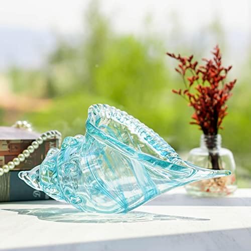 QFkris Hand Blown Glass Conch Figurine Home Decor 1