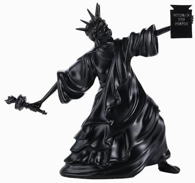 Creative Art Flame Girl Statue Home Decoration Black