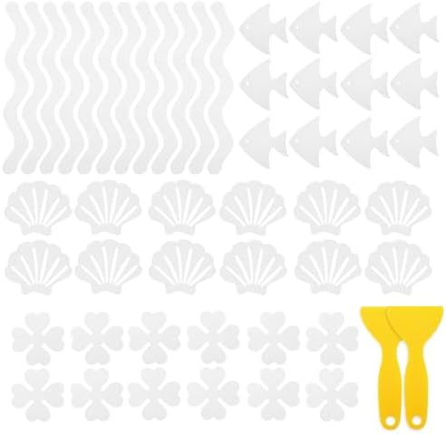 48Pcs Non-Slip Bathtub Stickers with Scraper