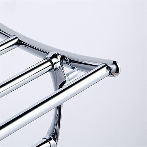 Bathroom Towel Rack 19 Inches Foldable Wall Mounted Double Holder