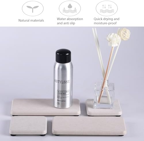 NiuYichee Set of 4 Water Absorbent Diatomite Coasters 1